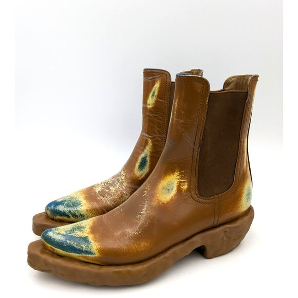 CAMPER Gender Inclusive Venga Women's Chelsea Boot Brown Multi size US7.5 EU38 - Picture 1 of 16